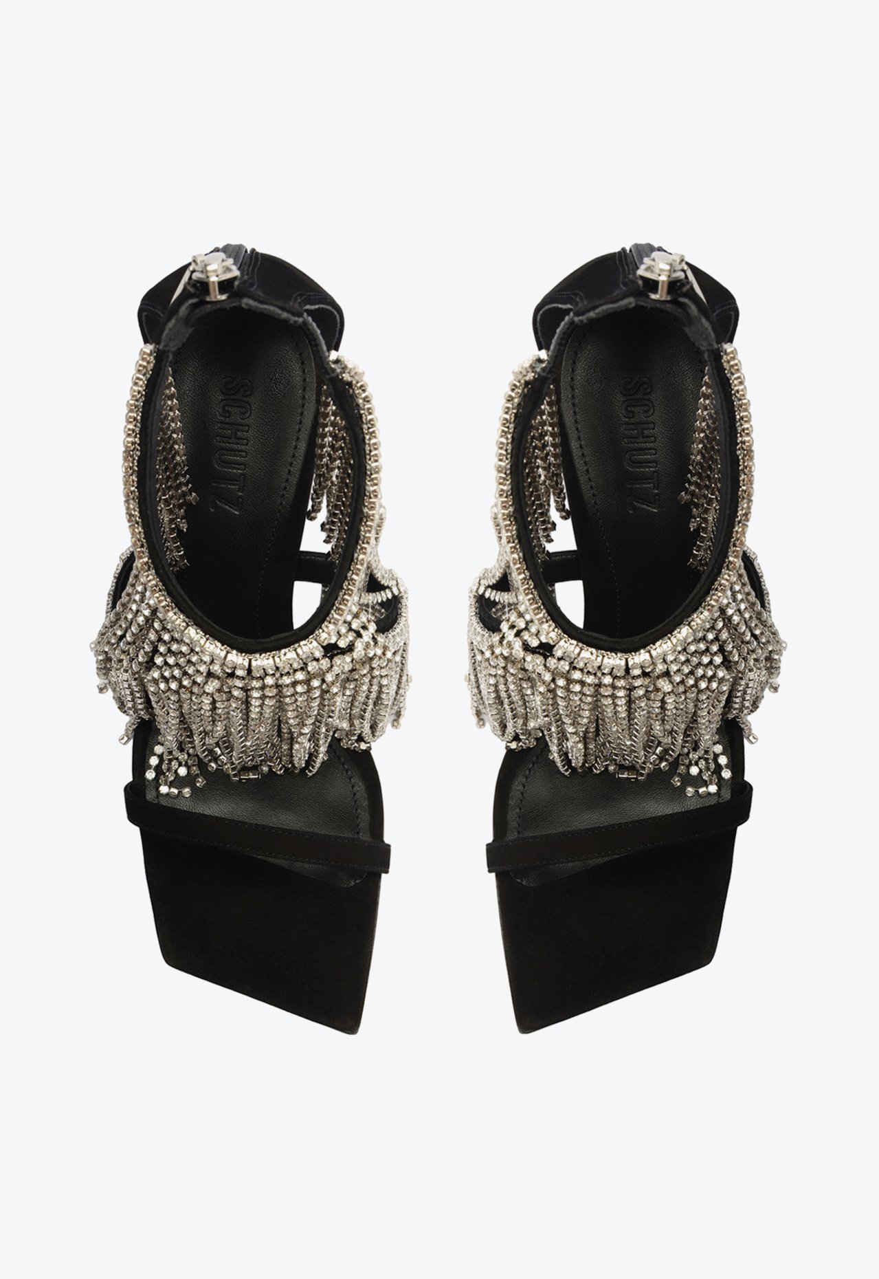 Sandália Kendall Shine Camurça Preta | Schutz