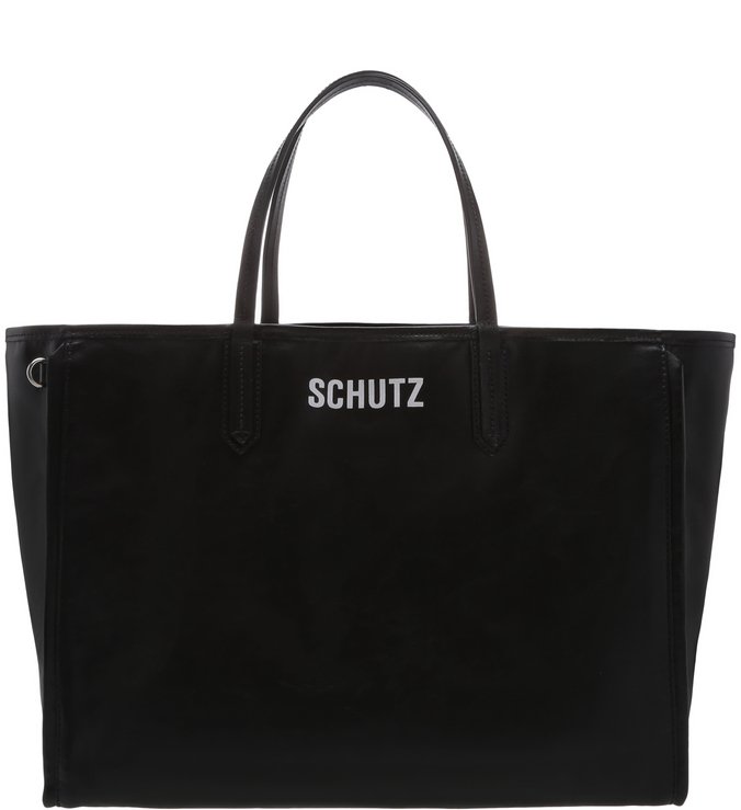 SHOPPING BAG DOUBLE SIDE NYLON BLACK