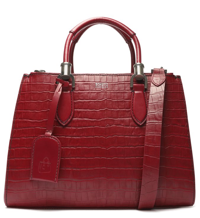 Bolsa Tote New Lorena Croco Vermelha