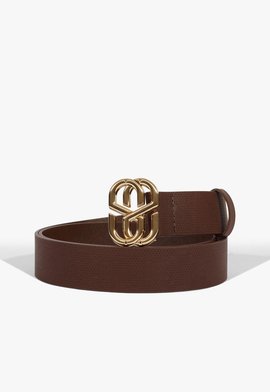 Cinto Emblem Monograma Couro Marrom