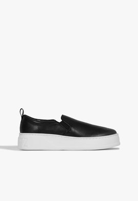 Tênis Slip On Triangle Couro Preto