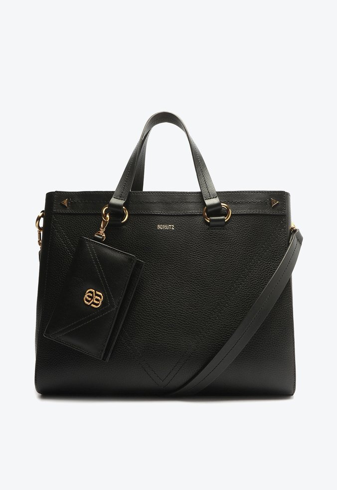 Bolsa Bucket Média Joyce Couro Preta