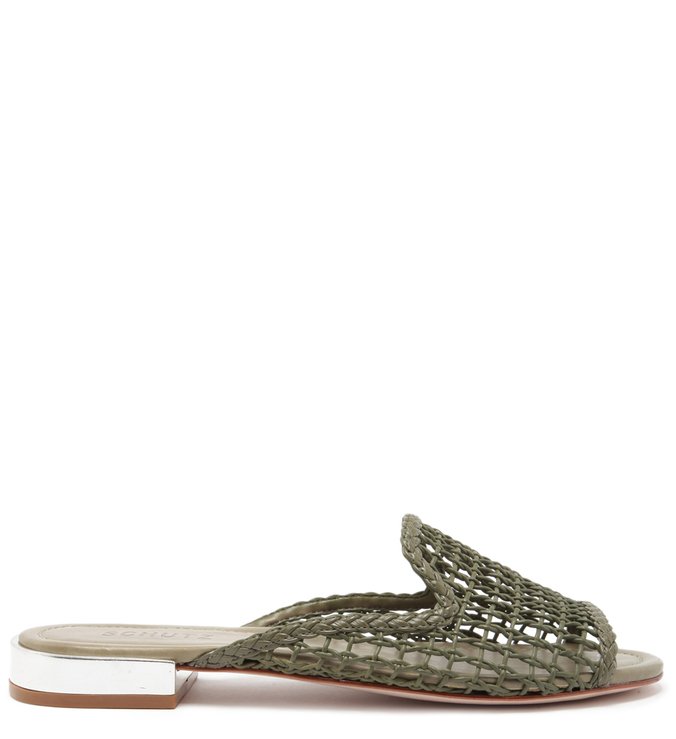 FLAT MULE OPEN TRAMA GREEN FLAT MULE OPEN TRAMA GREEN