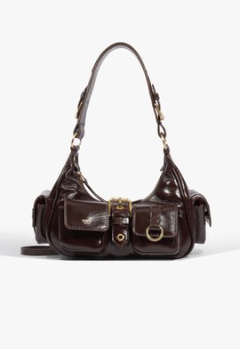Bolsa Hobo Mini Lilo Média Couro Marrom