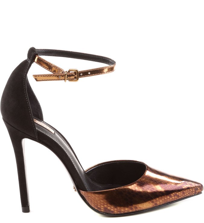 Scarpin Tornozeleira Bronze Scarpin Tornozeleira Bronze