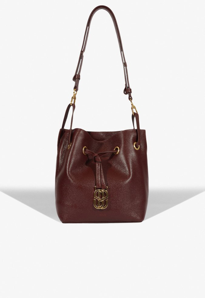 Bolsa Tiracolo Bucket Easy Couro Vinho