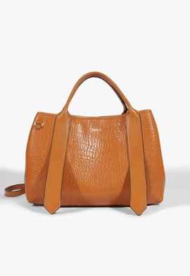 Bolsa Tote Rachel Couro Marrom-Clara