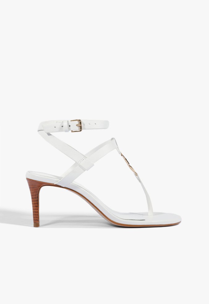 Sandália T-strap Branca