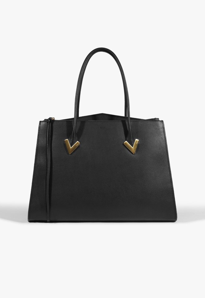 Bolsa Tote Maxi Tote Adele Grande Couro Preta