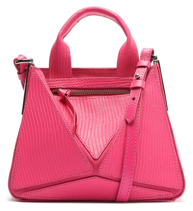 Bolsa Mini Tote Louise Couro Pink