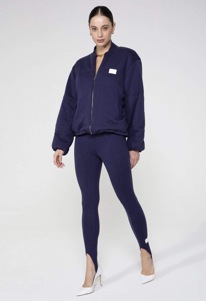 Calça Legging Tricô Carlota Azul Escuro