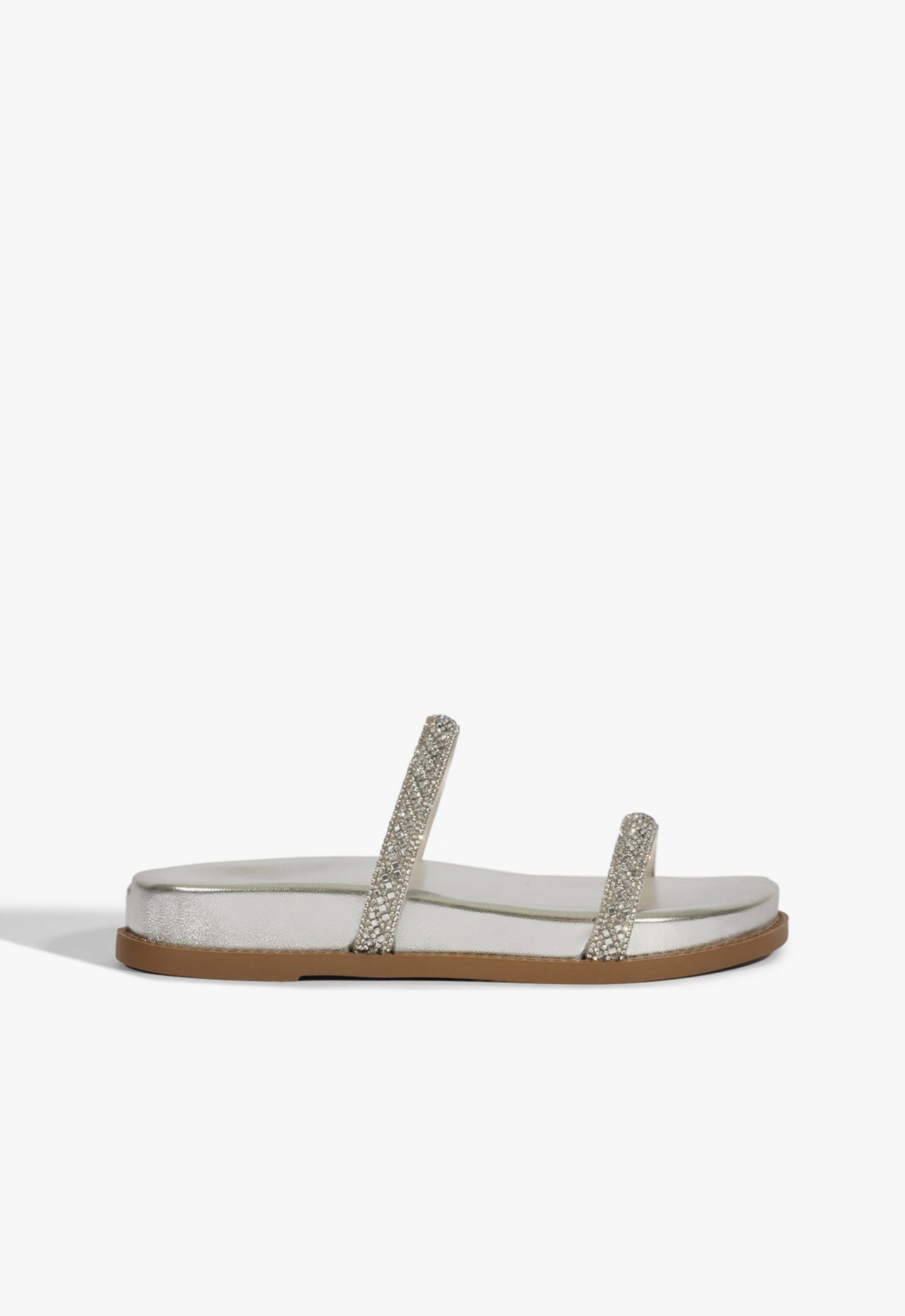 Sandália Papete Brilho Prata | Schutz