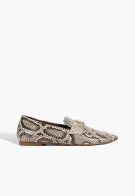 Mocassim Flat Shop Couro Animal Print