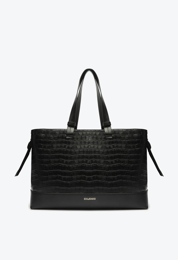 Bolsa Shopping Croco  Preta