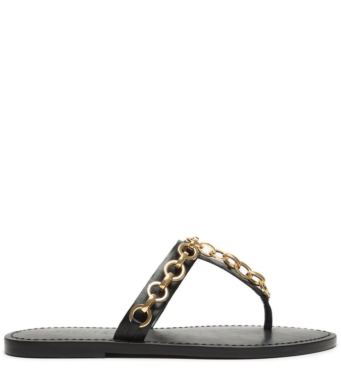 Sandália Rasteira Chains Black