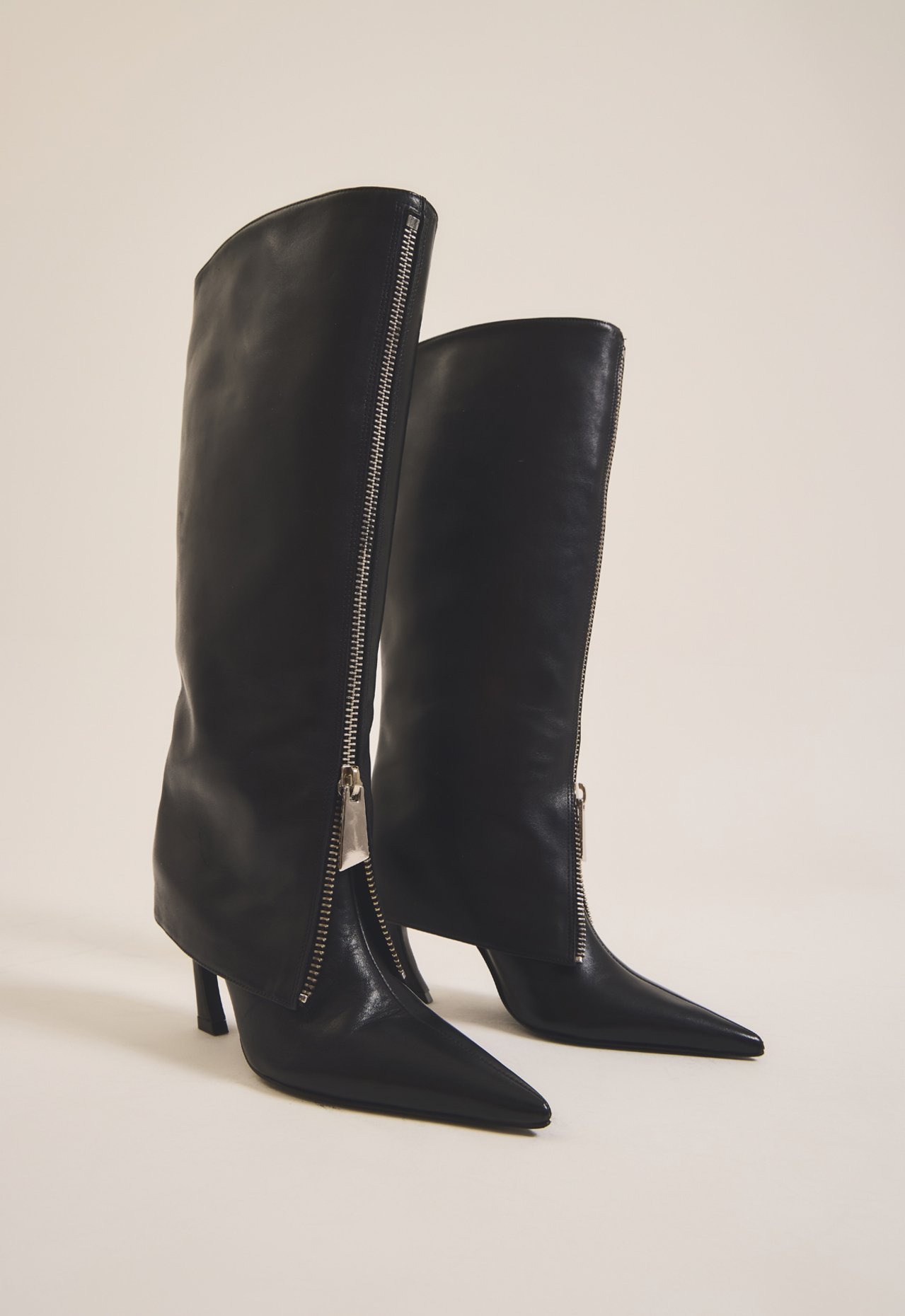 Bota Lexi Zip Bootie Mid Couro Preta | Schutz