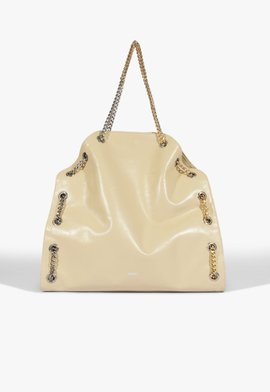 Bolsa Maxi Cassie Couro Branca