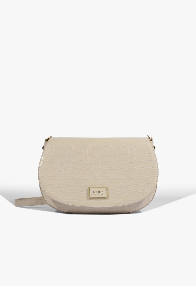 Bolsa Tiracolo Crossbody  Zoey Croco Branca