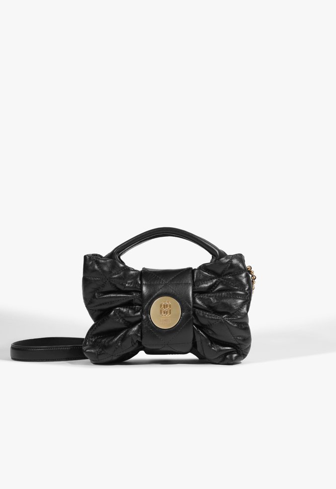 Bolsa Tiracolo Crossbody Lilly Pequena Couro Preta