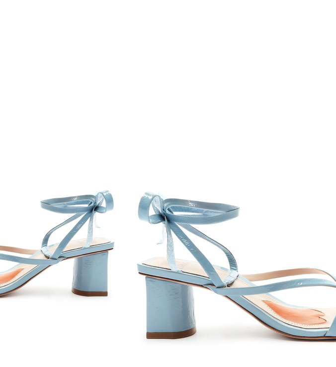 Schutz x Ginger Sandália Block Heel Lace-Up Blue Schutz x Ginger Sandália Block Heel Lace-Up Blue