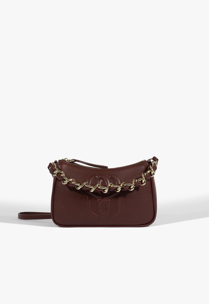 Vista 3 Bolsa Tiracolo Daphne Couro Vinho | Schutz Schutz BR Vermelho Schutz BR Vermelho