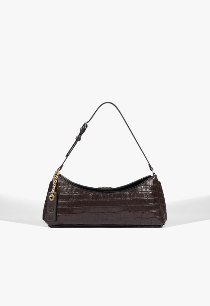 Bolsa Tiracolo Zoe Média Couro Marrom