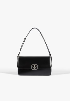 Bolsa Tiracolo Shoulder Brooke Pequena Couro Preta