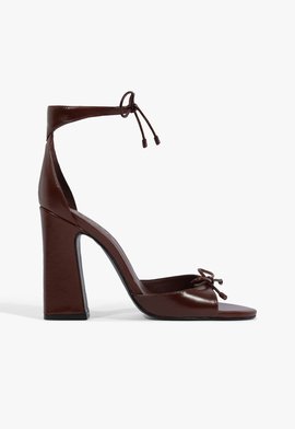 Sandália Icon Salto Alto Couro Vermelha