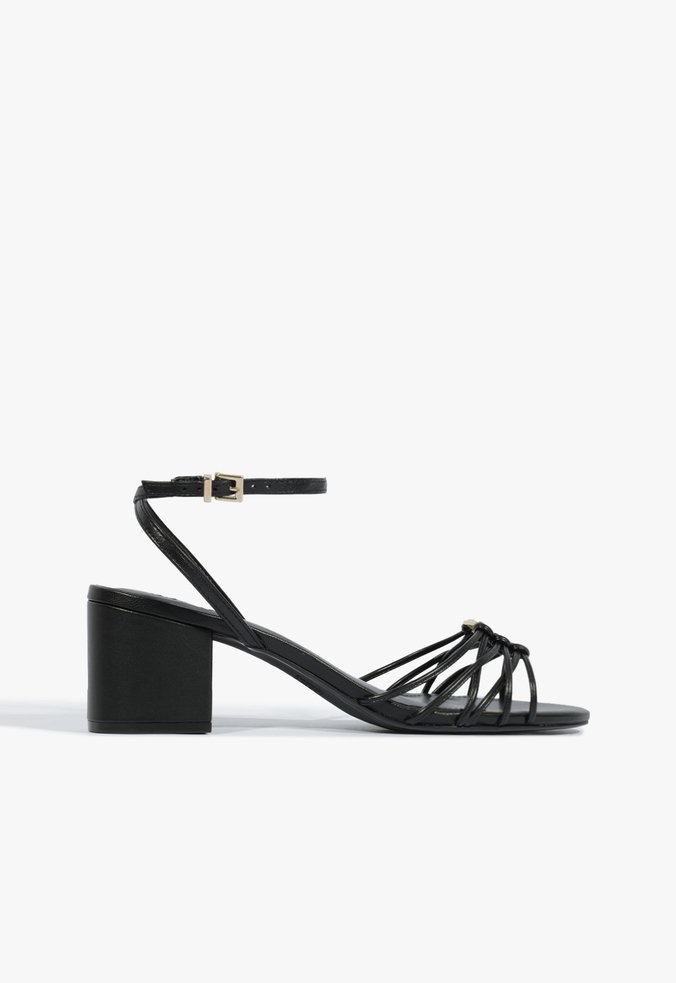 Sandália Kate Salto Bloco Preto