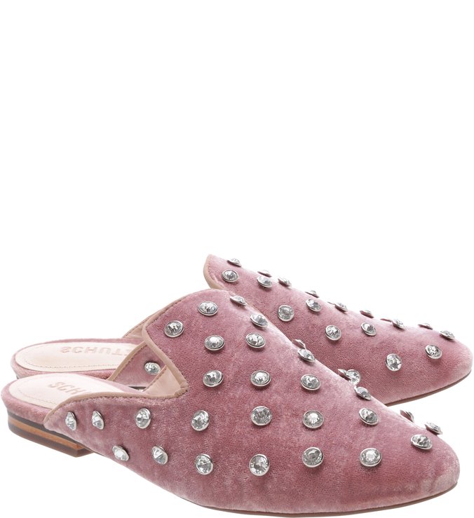 Saapto Mule Crystal Velvet Rosa Claro Saapto Mule Crystal Velvet Rosa Claro