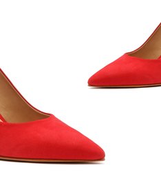 Sapato Scarpin Emily Camurça Vermelho