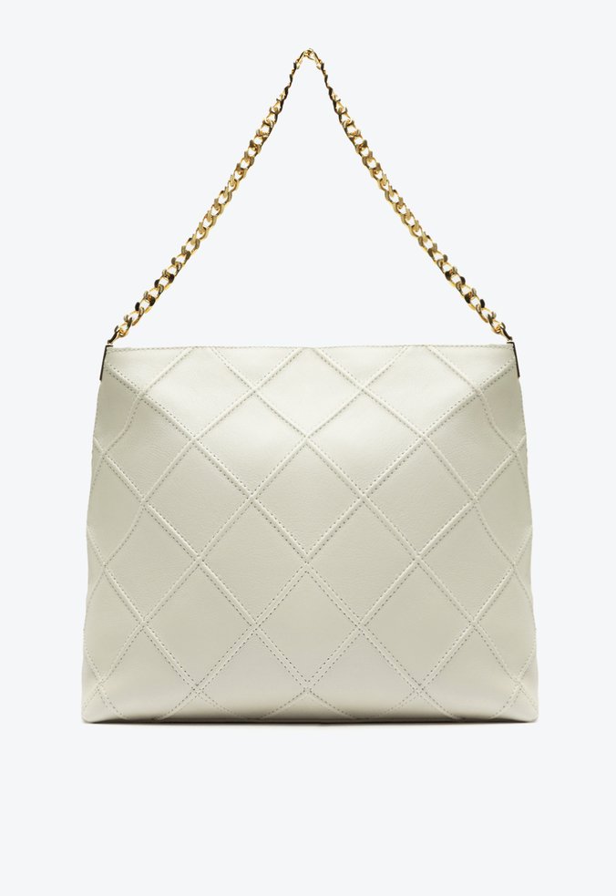Bolsa Maxi Shoulder Couro Branca
