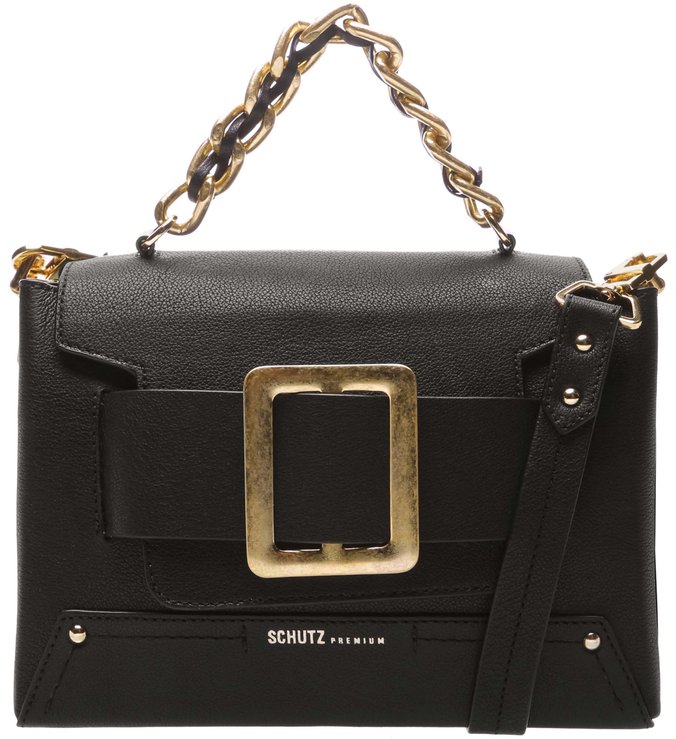 Satchel Buckle Bag Black