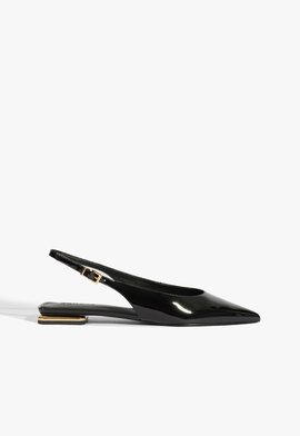 Slingback Fresh Boho Verniz Preto