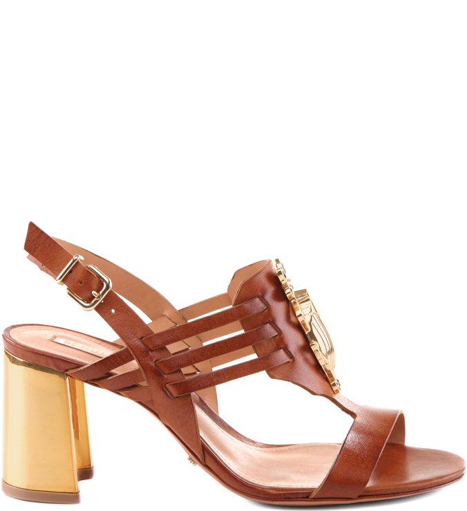 Sandália Salto Bloco Brownie