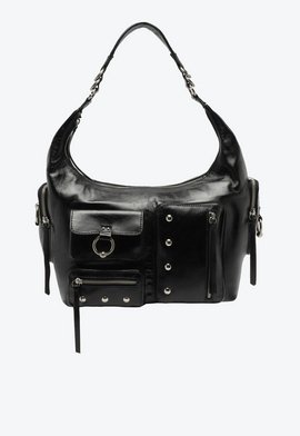 Bolsa Shoulder Média Couro Preta