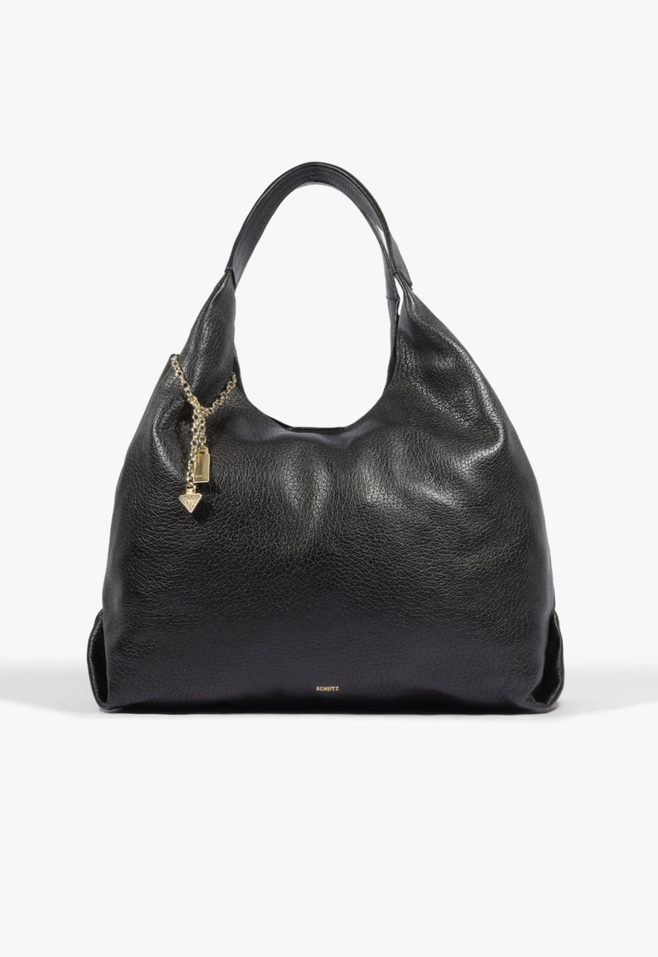 Bolsa Hobo Agnes Couro Preta | Schutz