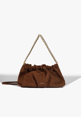Bolsa Tiracolo Pouch Aryen Camurça Marrom