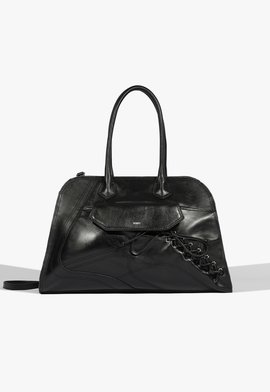 Bolsa Maxi Tote Aryna Couro Preta