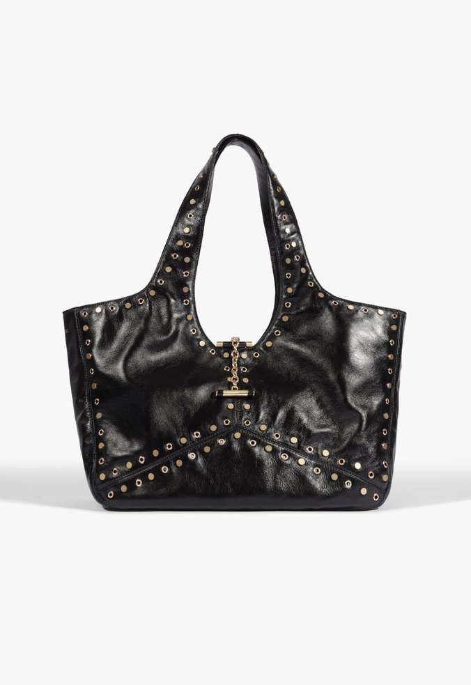 Bolsa Shopping Ricci Grande Couro Preta
