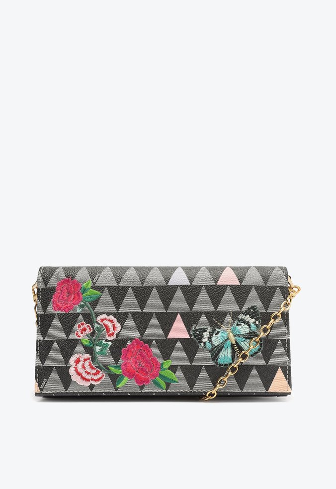 Bolsa Carteira Triangle Bordado Colorida