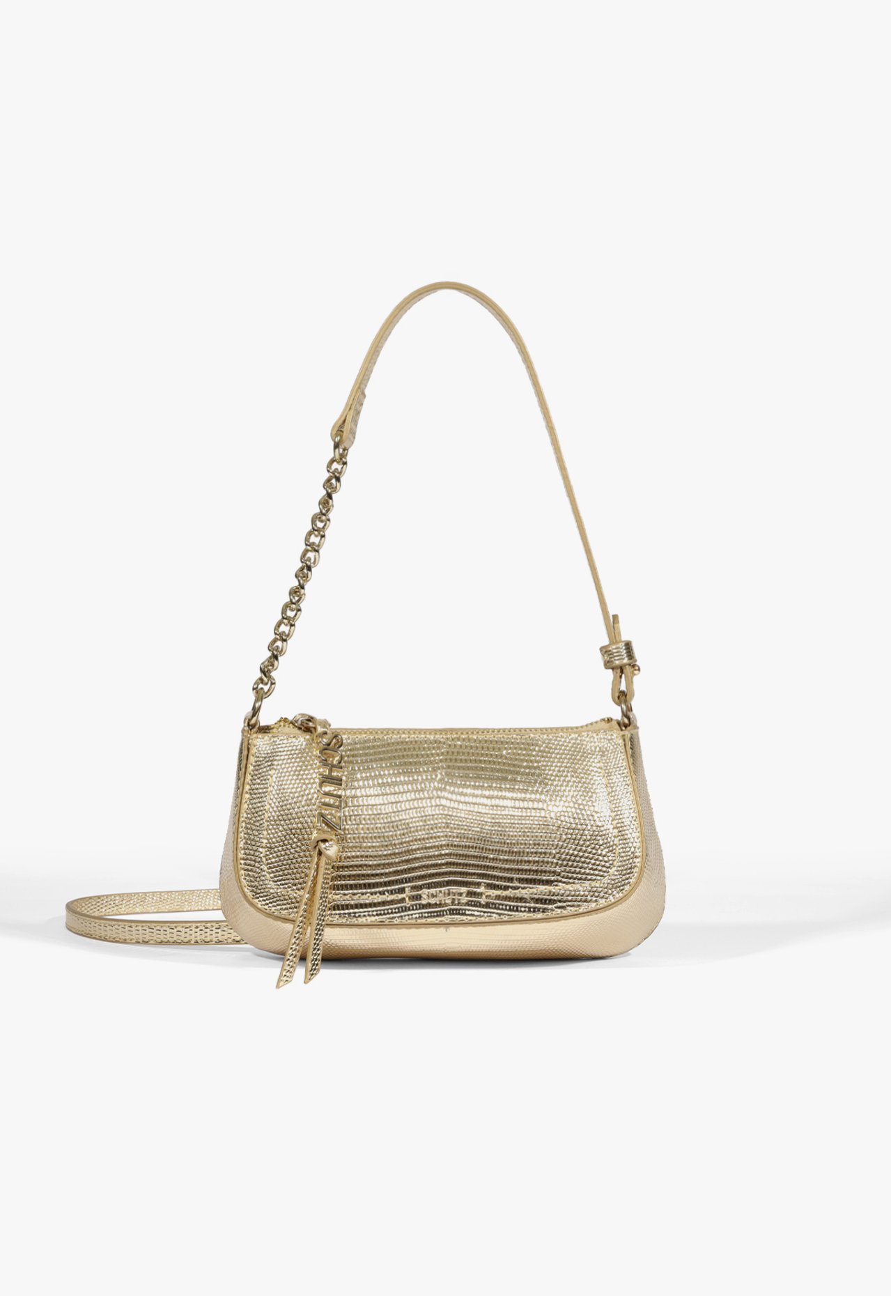 10C.C. ／ドナ Bolsa Tiracolo Tina Croco Pequena Dourada | Schutz