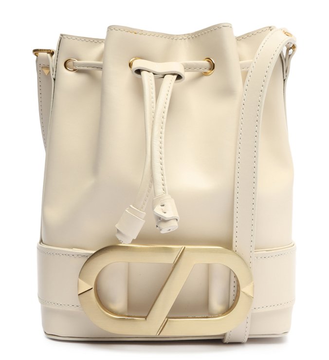 Bolsa Tiracolo Bucket Eloise Couro Branca