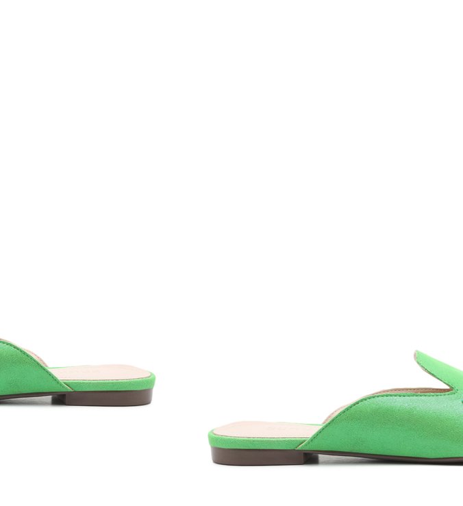 Flat Mule Glam Green Flat Mule Glam Green