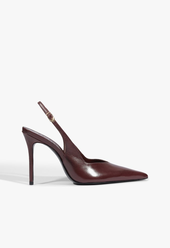 Slingback Lisa Couro Vermelha