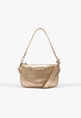Bolsa Tiracolo Emmy Snake Couro Dourado