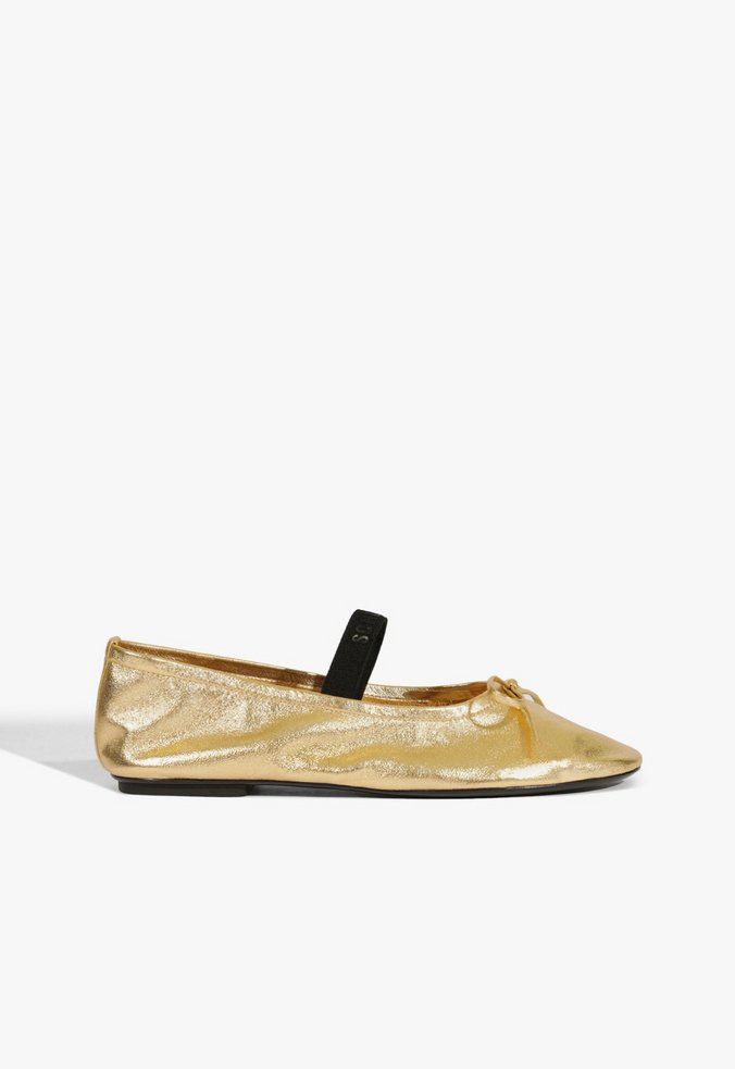 Sapatilha Classic Couro Dourada