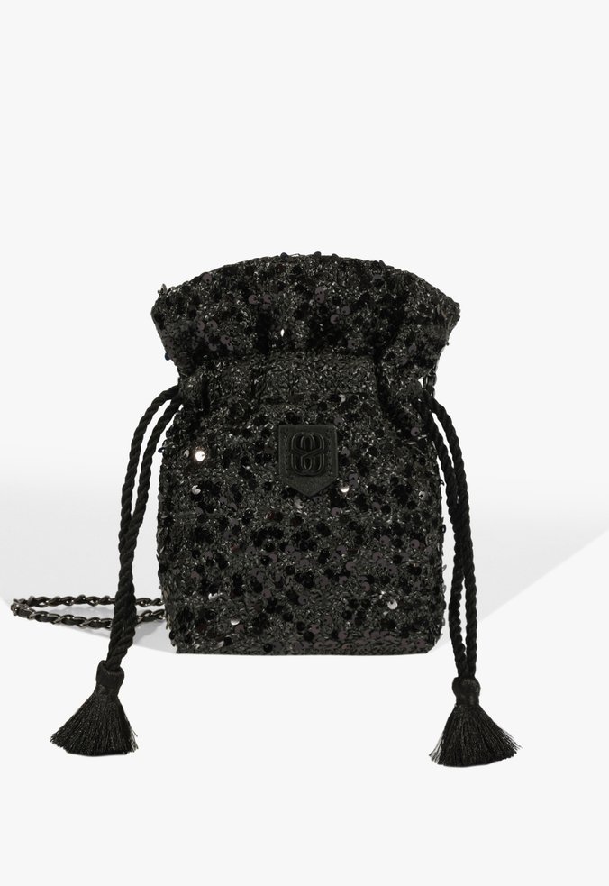 Bolsa Bucket Tiracolo Sake Ráfia Preta
