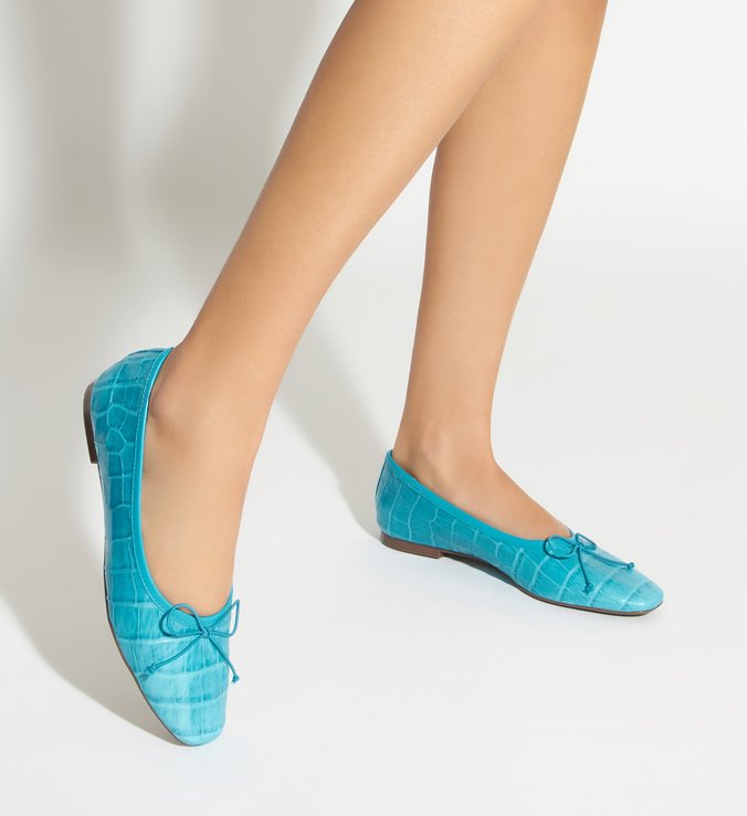Sapatilha Ballerina Croco Blue Sapatilha Ballerina Croco Blue