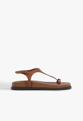 Sandália Papete Kate Couro Marrom